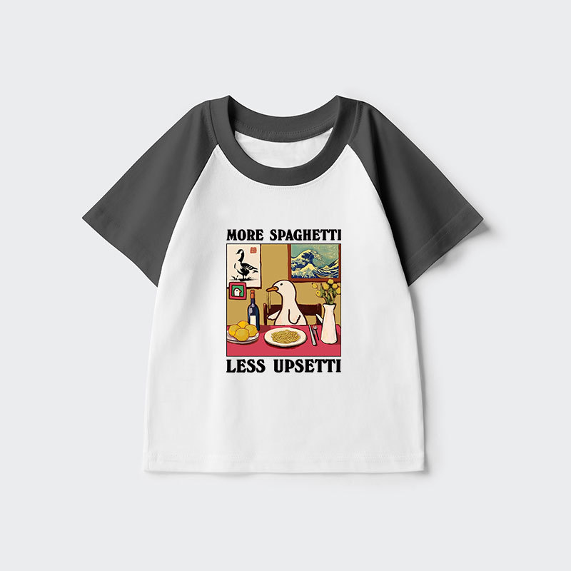 Tokyo-Tiger More Spaghetti Less Upsetti Goose Kids Raglan T-shirt