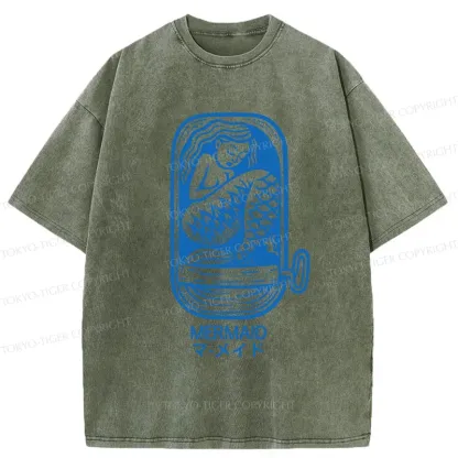 Tokyo-Tiger Mermaid Can Washed T-Shirt