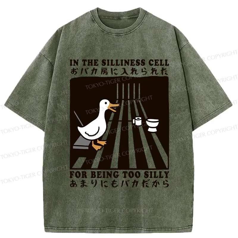 Tokyo-Tiger Silly Goose In The Silliness Cell Washed T-Shirt
