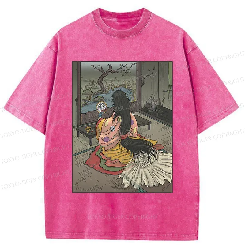 Tokyo-Tiger Japanese Female Yokai Washed T-Shirt