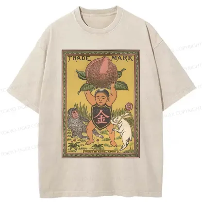 Tokyo-Tiger Japanese Kintaro Washed T-Shirt
