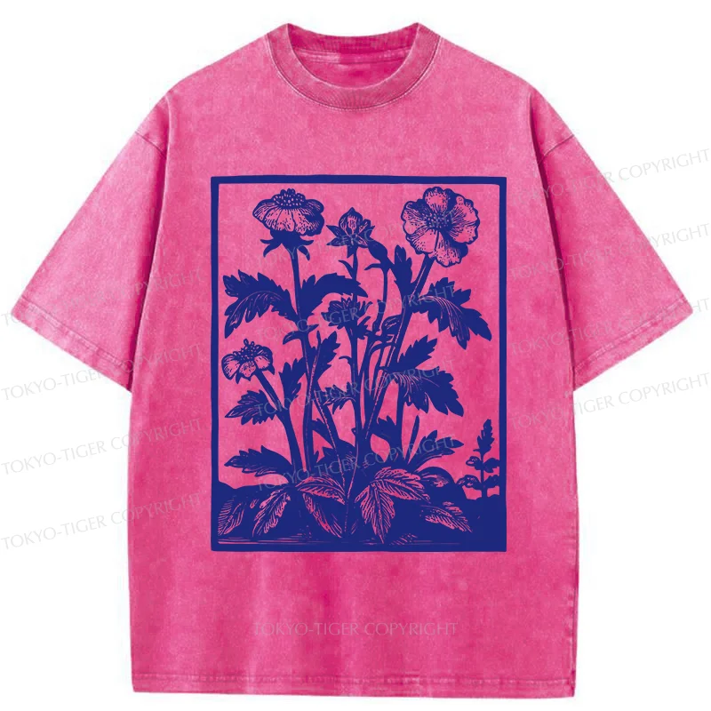 Tokyo-Tiger Vintage Japanese Plants Washed T-Shirt