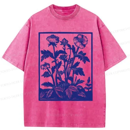 Tokyo-Tiger Vintage Japanese Plants Washed T-Shirt