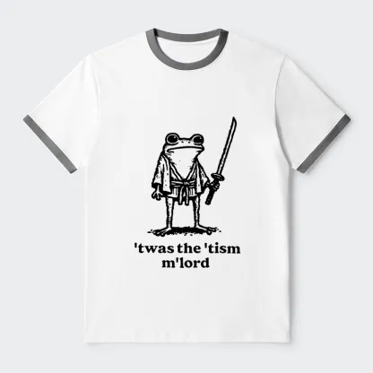 Tokyo-Tiger Focused Samurai Frog Contrast Trim T-Shirt