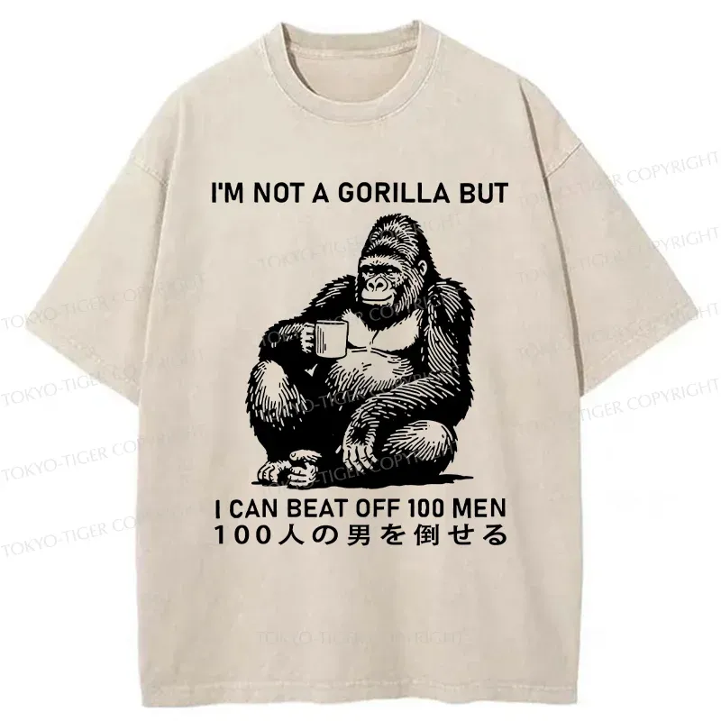 Tokyo-Tiger Gorilla That Defeated 100 People Washed T-Shirt