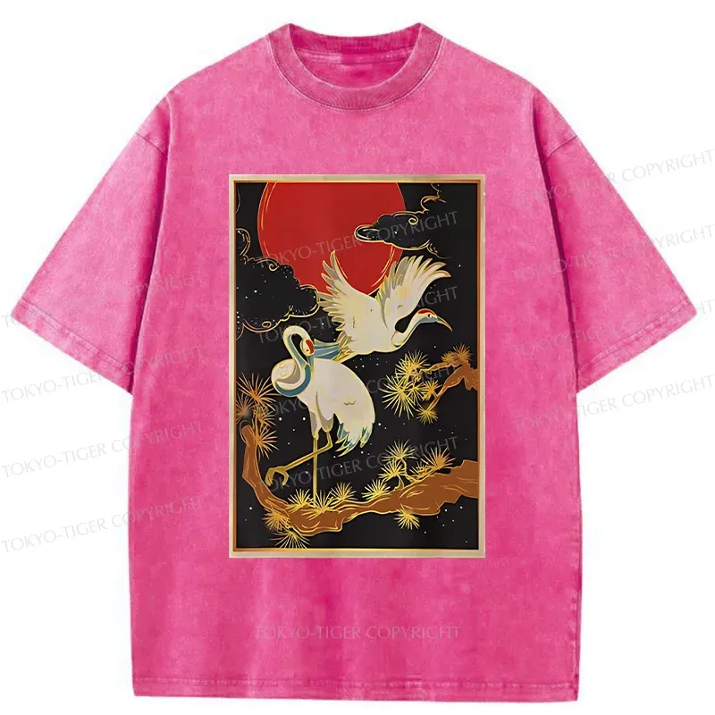 Tokyo-Tiger Vintage Japanese Crane Washed T-Shirt