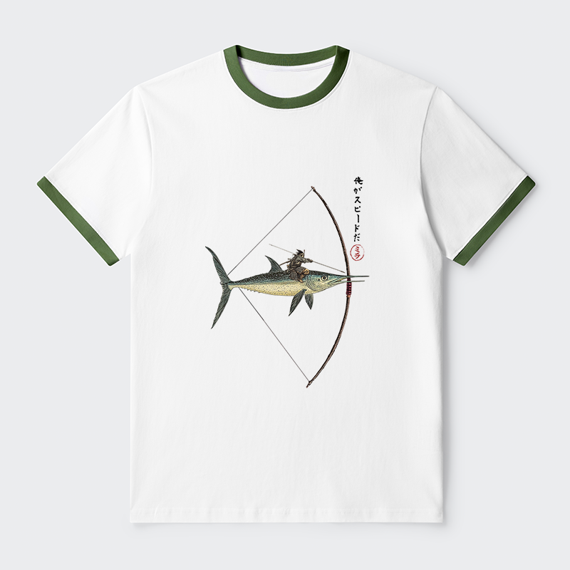 Tokyo-Tiger I Am Speed Contrast Trim T-Shirt