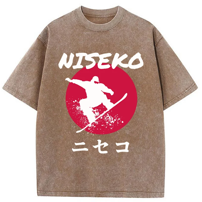 Tokyo-Tiger Niseko Snowboarding Washed T-Shirt