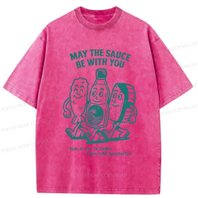 Tokyo-Tiger May The Sauce Be With You Washed T-Shirt