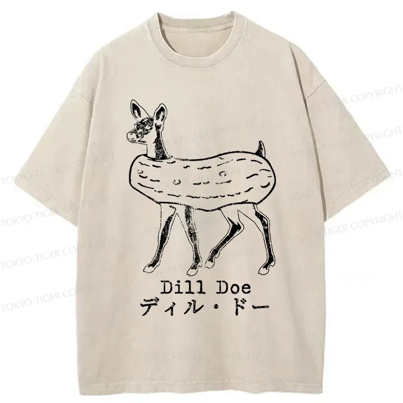 Tokyo-Tiger Cucumber Deer Washed T-Shirt