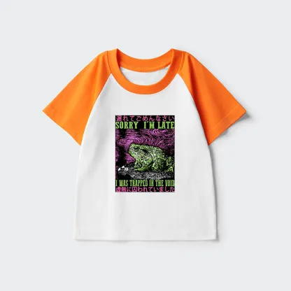 Tokyo-Tiger Frogs Trapped In The Void Kids Raglan T-shirt