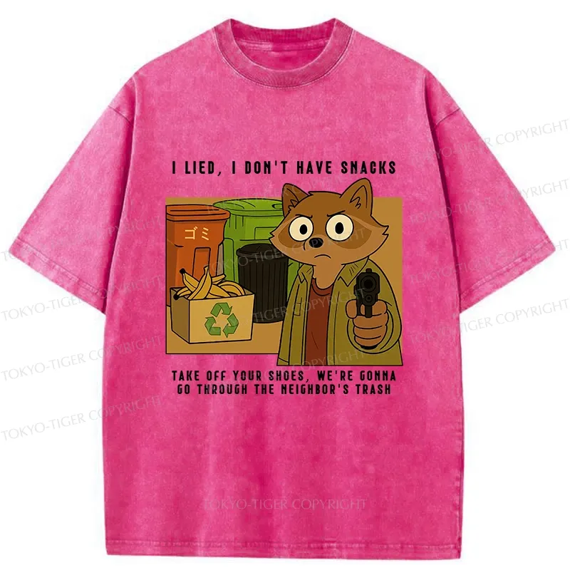 Tokyo-Tiger No Snacks Only Trash Hunting Washed T-Shirt