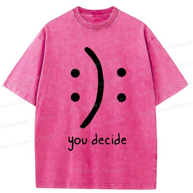 Tokyo-Tiger Laugh Or Sad Washed T-Shirt