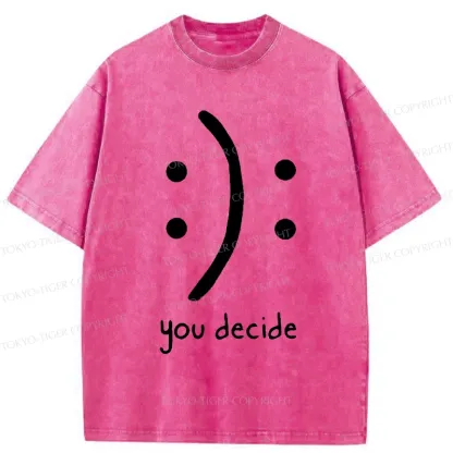 Tokyo-Tiger Laugh Or Sad Washed T-Shirt