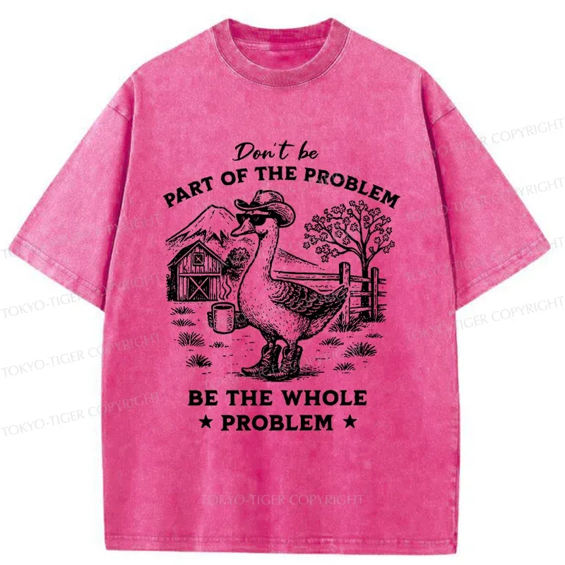 Tokyo-Tiger Silly Goose With Sunglasses Washed T-Shirt