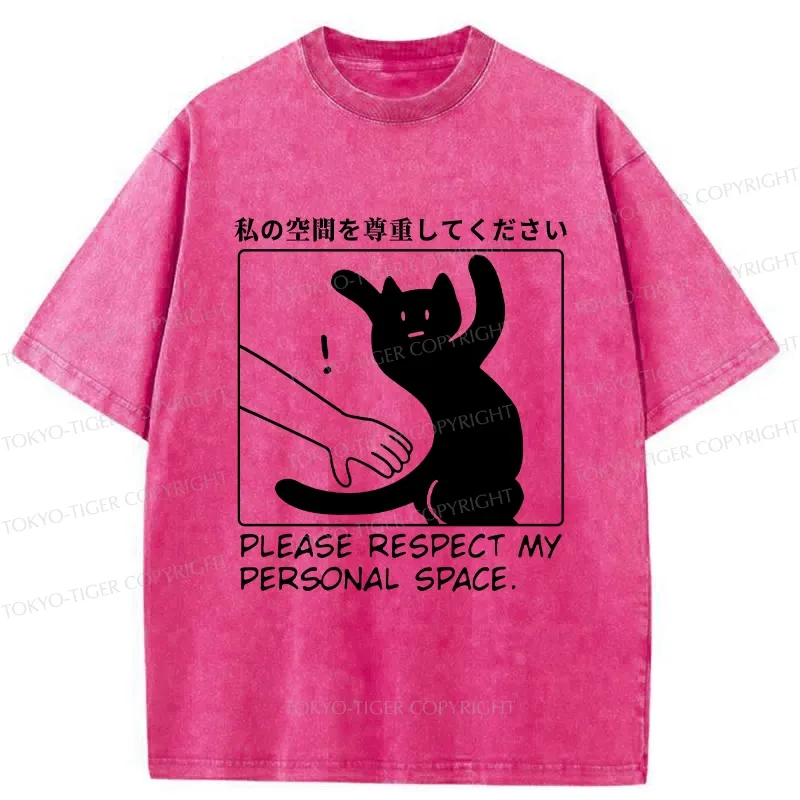 Tokyo-Tiger Please Respect My Personal Space Washed T-Shirt