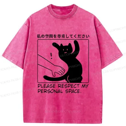 Tokyo-Tiger Please Respect My Personal Space Washed T-Shirt