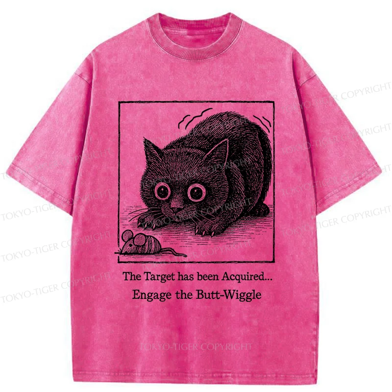 Tokyo-Tiger Swinging Cat Washed T-Shirt