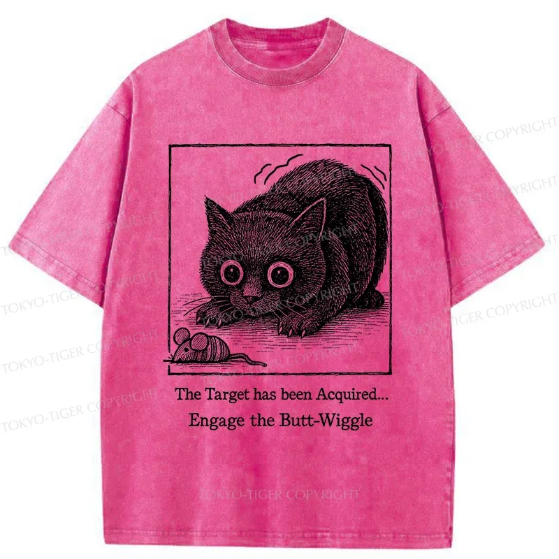 Tokyo-Tiger Swinging Cat Washed T-Shirt