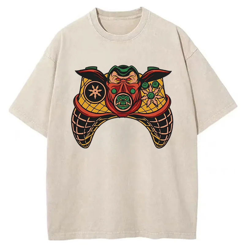 Tokyo-Tiger Ninja Gamepad Washed T-Shirt
