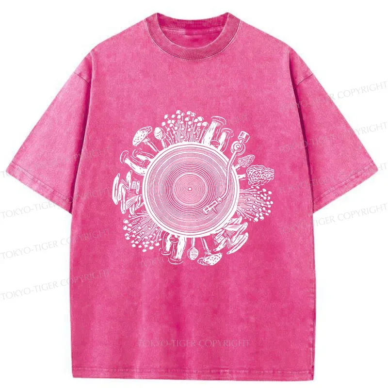 Tokyo-Tiger Plant Record Washed T-Shirt