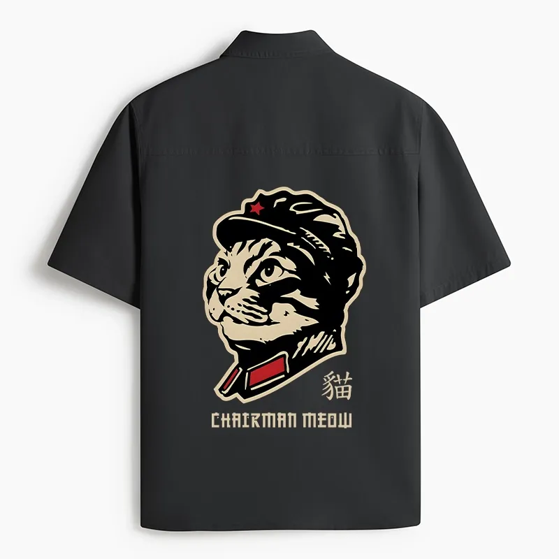 Tokyo-Tiger Chinese Spirit Cat Work Shirt