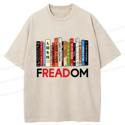 Tokyo-Tiger Freedom To Read Washed T-Shirt