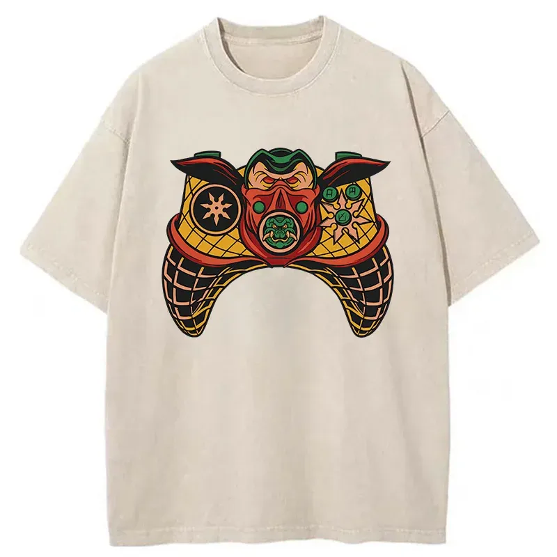 Tokyo-Tiger Ninja Gamepad Washed T-Shirt