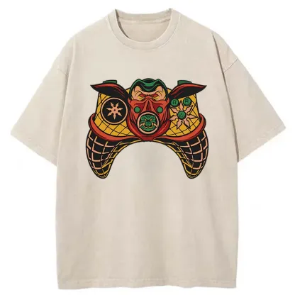 Tokyo-Tiger Ninja Gamepad Washed T-Shirt