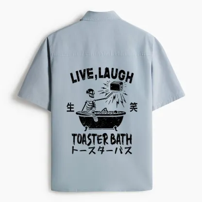 Tokyo-Tiger Funny Electric Shock Skeleton Work Shirt