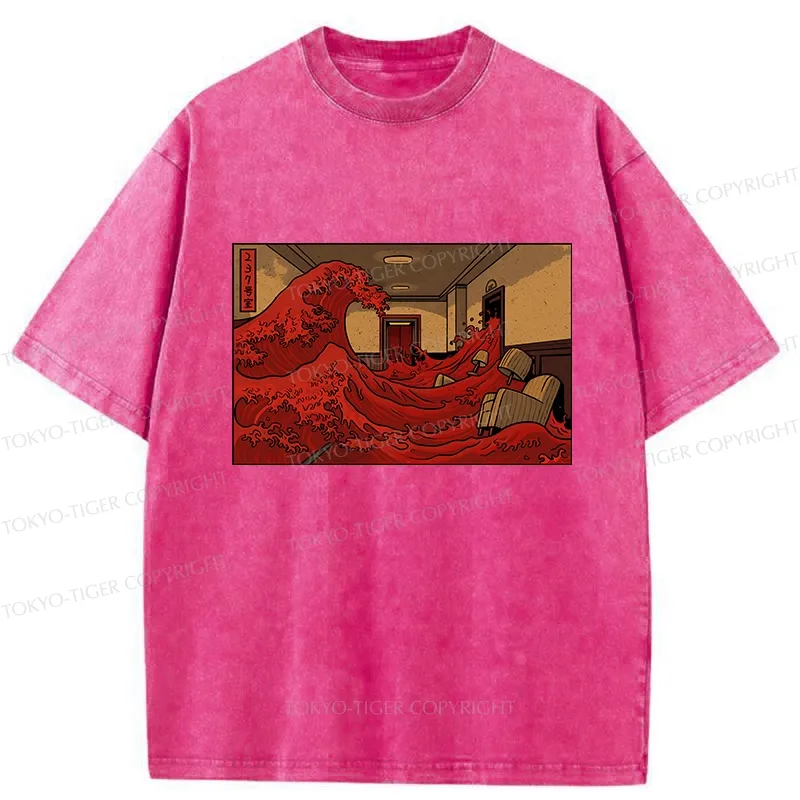 Tokyo-Tiger The Great Wave Off Room 237 Washed T-Shirt