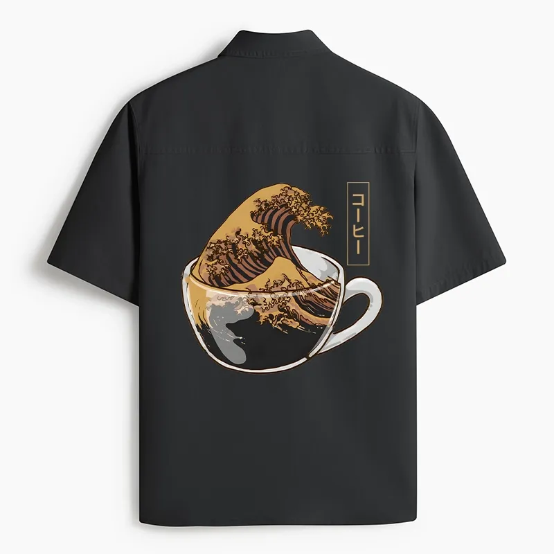 Tokyo-Tiger Coffee Wave Work Shirt