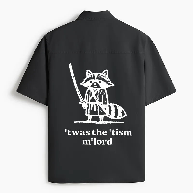 Tokyo-Tiger Focused Samurai Raccoon Work Shirt