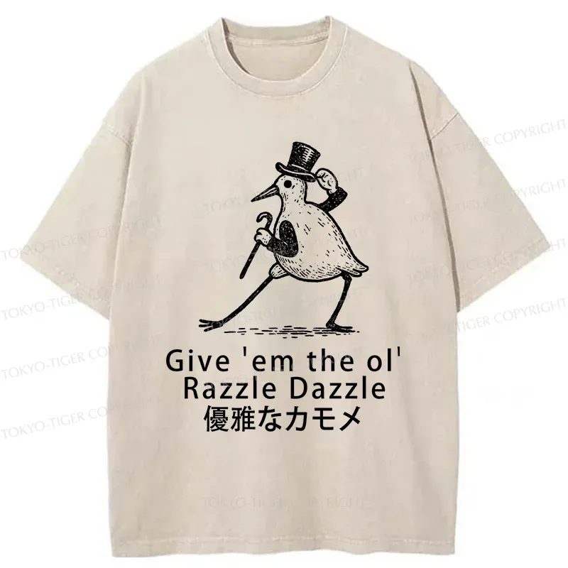 Tokyo-Tiger Gentleman Seagull Washed T-Shirt