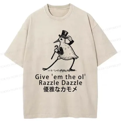 Tokyo-Tiger Gentleman Seagull Washed T-Shirt