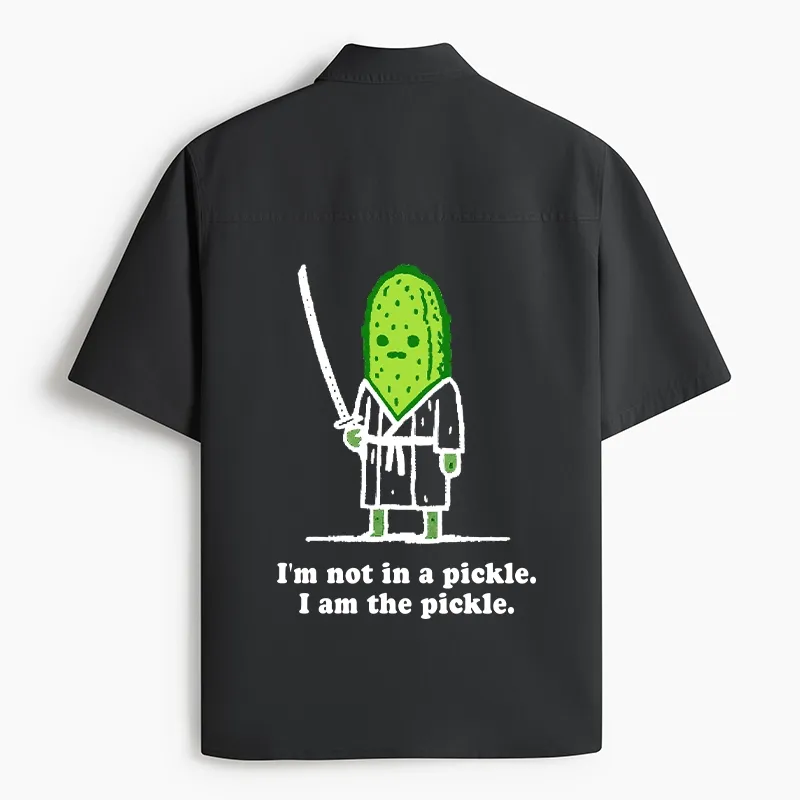 Tokyo-Tiger Funny Cucumber Samurai Work Shirt