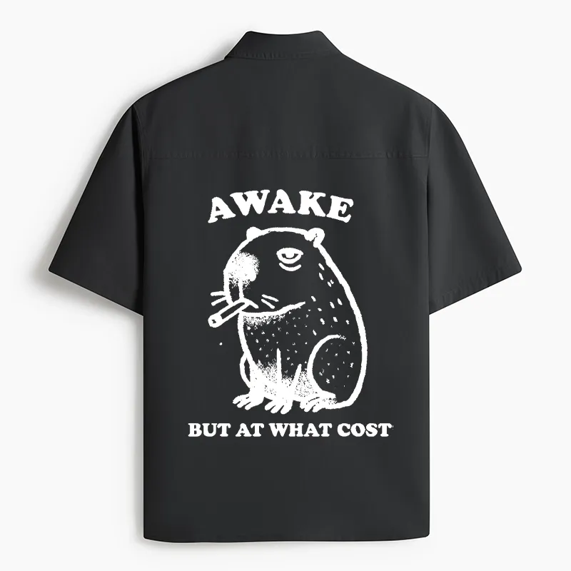 Tokyo-Tiger Smoking Capybara Work Shirt