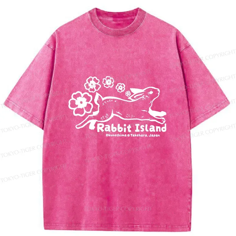 Tokyo-Tiger Rabbit Island Washed T-Shirt