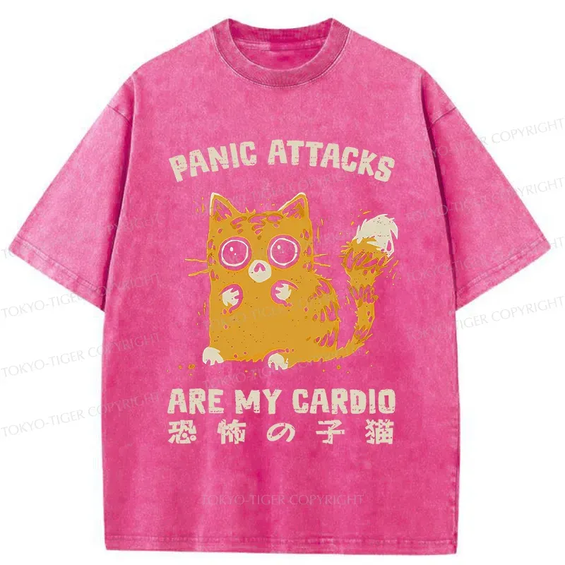 Tokyo-Tiger Frightened Kitten Washed T-Shirt