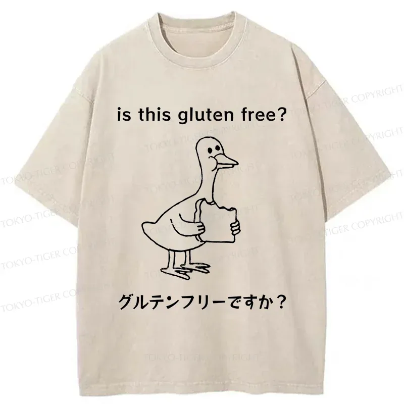 Tokyo-Tiger Avoid Gluten Product Washed T-Shirt
