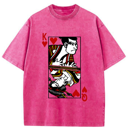 Tokyo-Tiger Japanese Poker Geisha Washed T-Shirt