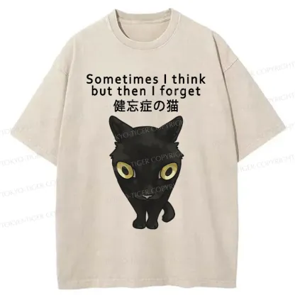 Tokyo-Tiger Amnesiac Cat Washed T-Shirt