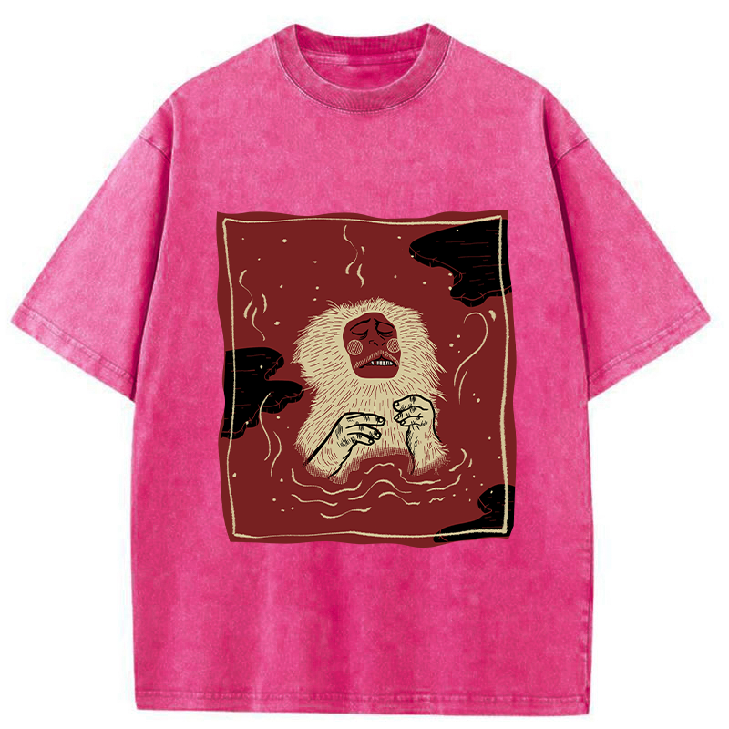 Tokyo-Tiger Japanese Macaque Washed T-Shirt