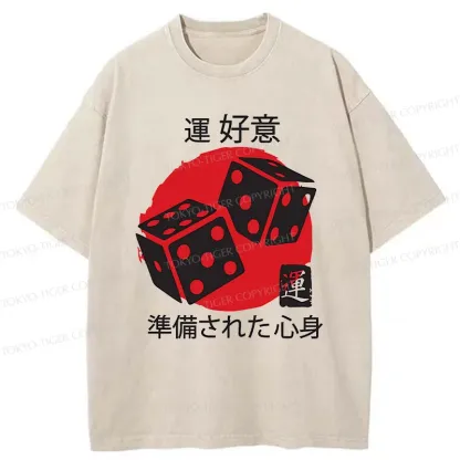 Tokyo-Tiger Lucky Sieve Washed T-Shirt
