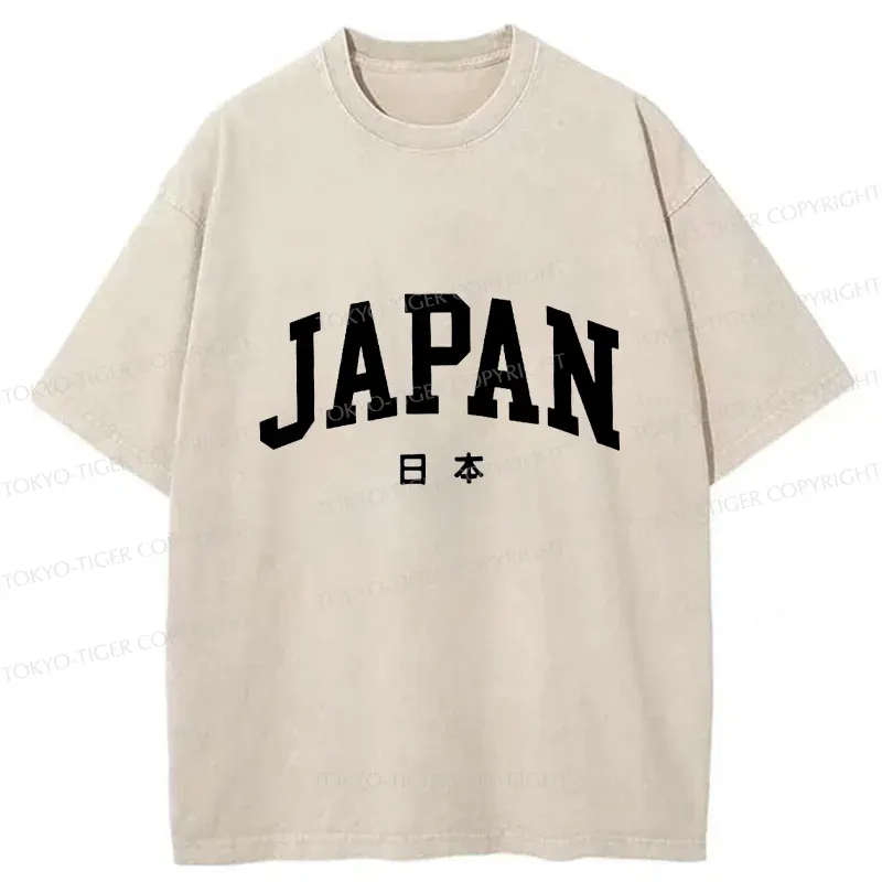 Tokyo-Tiger Simple Japan Washed T-Shirt