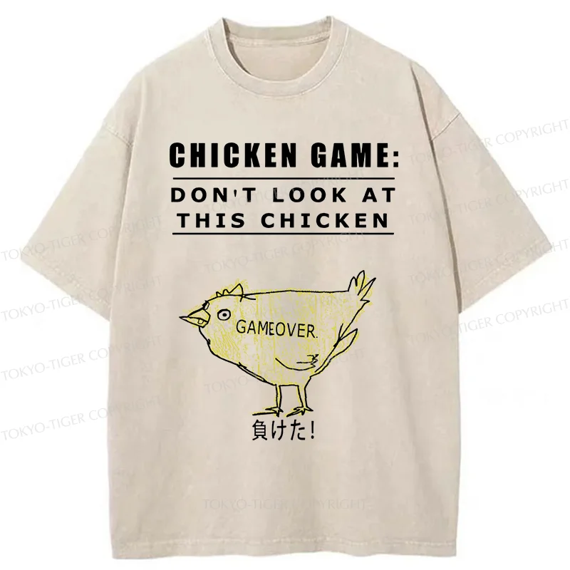 Tokyo-Tiger Don't Watch The Chicken Game Washed T-Shirt