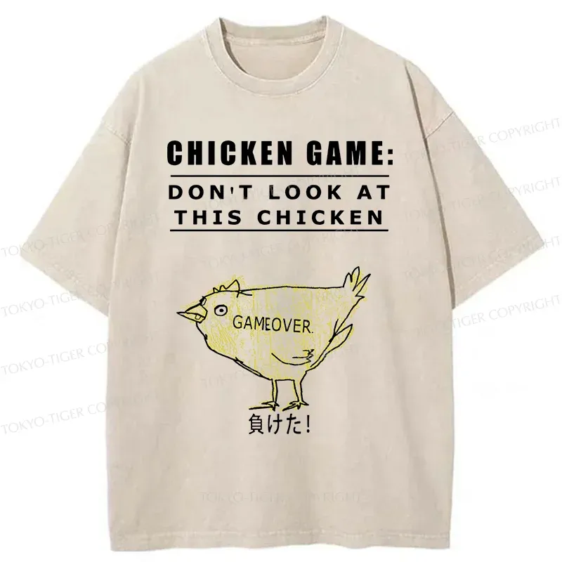 Tokyo-Tiger Don't Watch The Chicken Game Washed T-Shirt