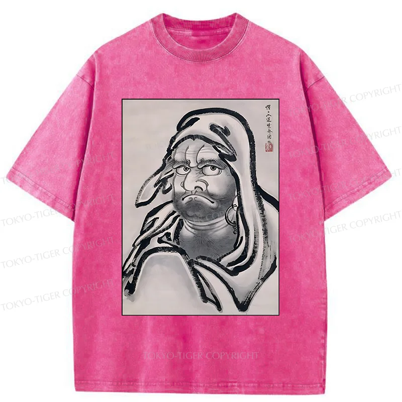 Tokyo-Tiger Retro Portrait Washed T-Shirt