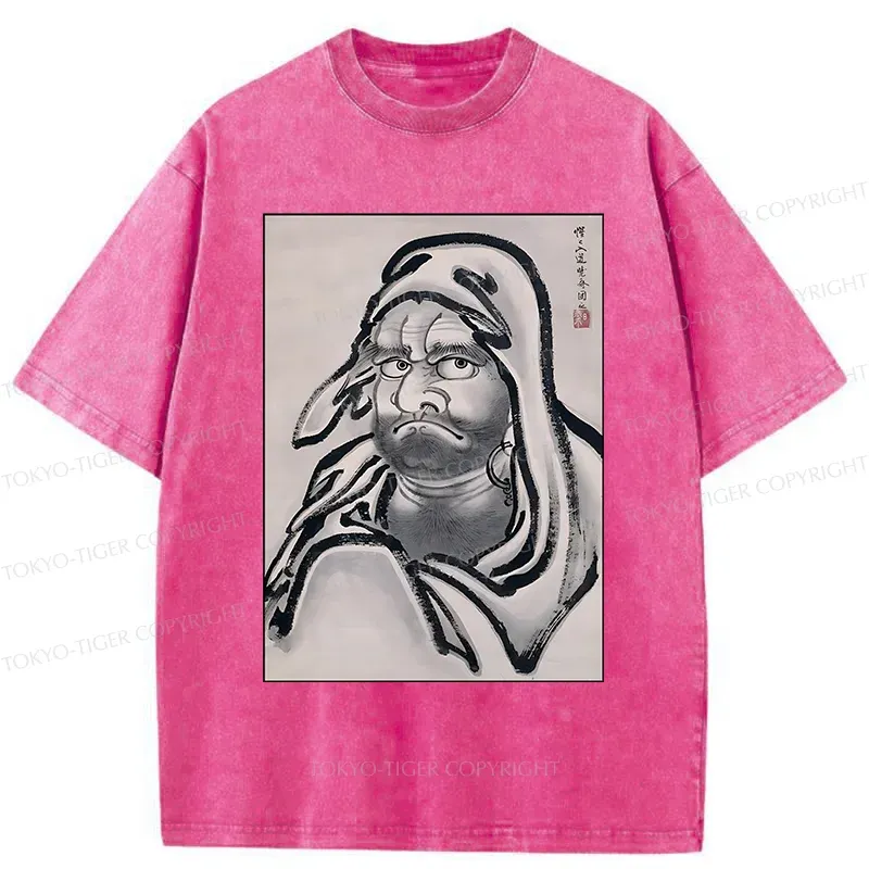 Tokyo-Tiger Retro Portrait Washed T-Shirt