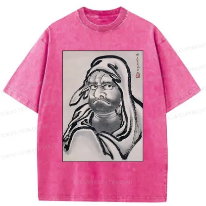 Tokyo-Tiger Retro Portrait Washed T-Shirt